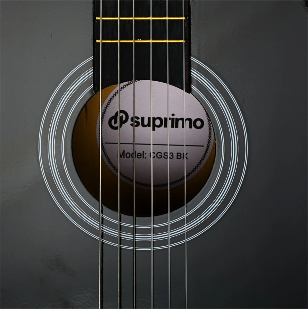 SUPRIMO CGS3 BK - classical guitar 4/4, juodas