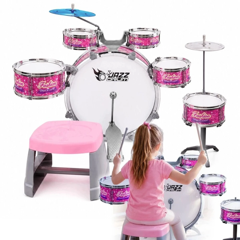 SUPRIMO K-DRUMS 3 rožinė perkusja vaikams zesta
