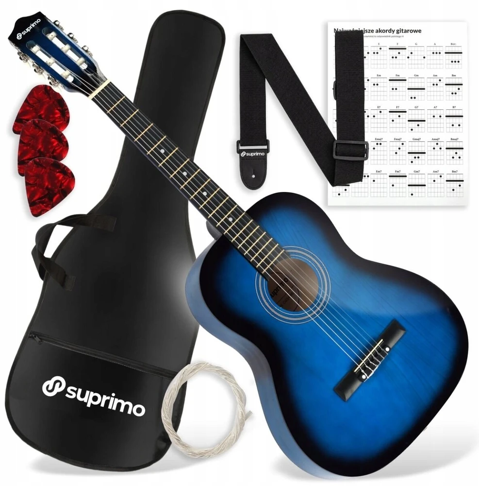 SUPRIMO CG34 BB klasikinė gitara 3/4 36 colių mėlyna