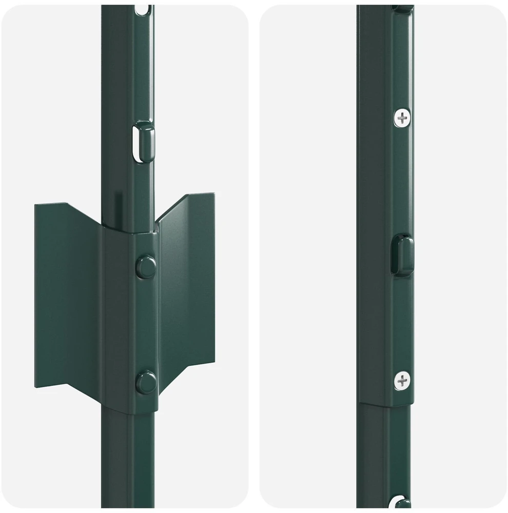Įmontuotas tvoros stulpas 22 vnt. Žalia 200 cm