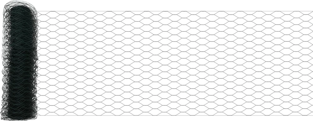 Hexagonal Fence with Post 10 x 0,8 m PVC dengtas plienas Žalia