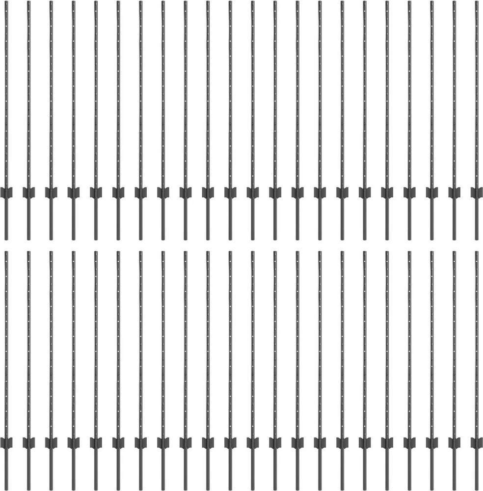 Įmontuotas tvoros stulpas 44 vnt. Pilka 160 cm
