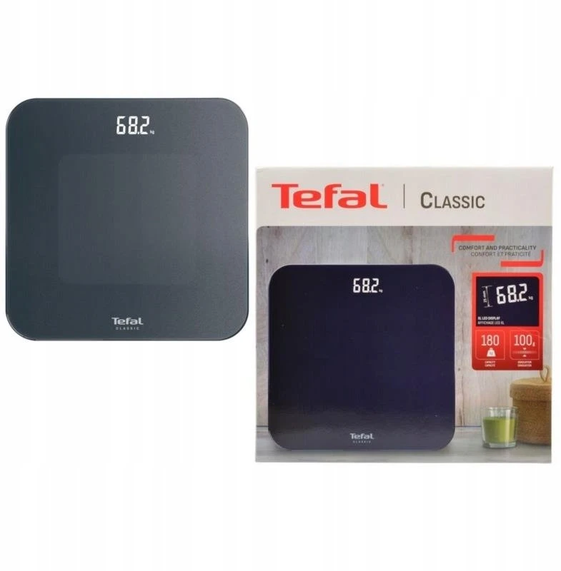 TEFAL vonios svarstyklės | Classic PP1900V0 | Maksimalus svoris (talpa) 180 | Tikslumas 100 g | Tamsi Mėlyna