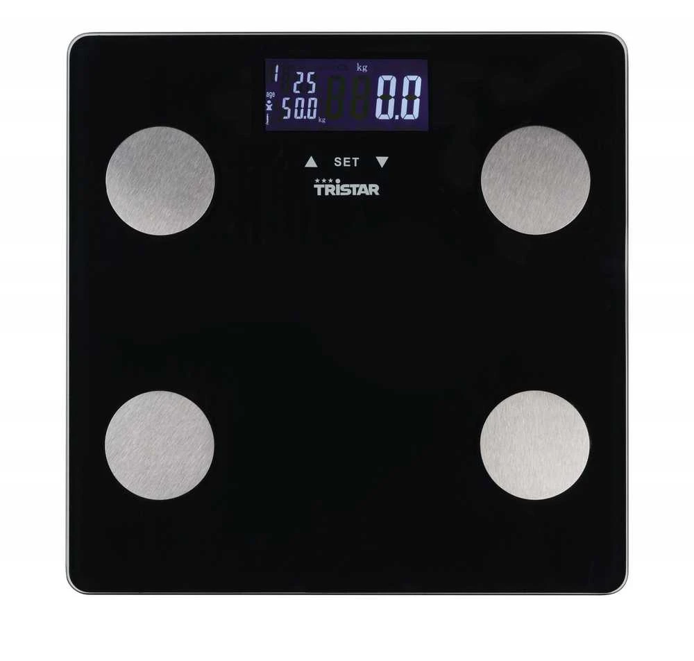 Tristar Asmeninės svarstyklės | WG-2442 | Maksimalus svoris (keliamoji galia) 150 kg | Tikslumas 100 g | Kūno masės indekso (KMI) matavimas | Juodos spalvos