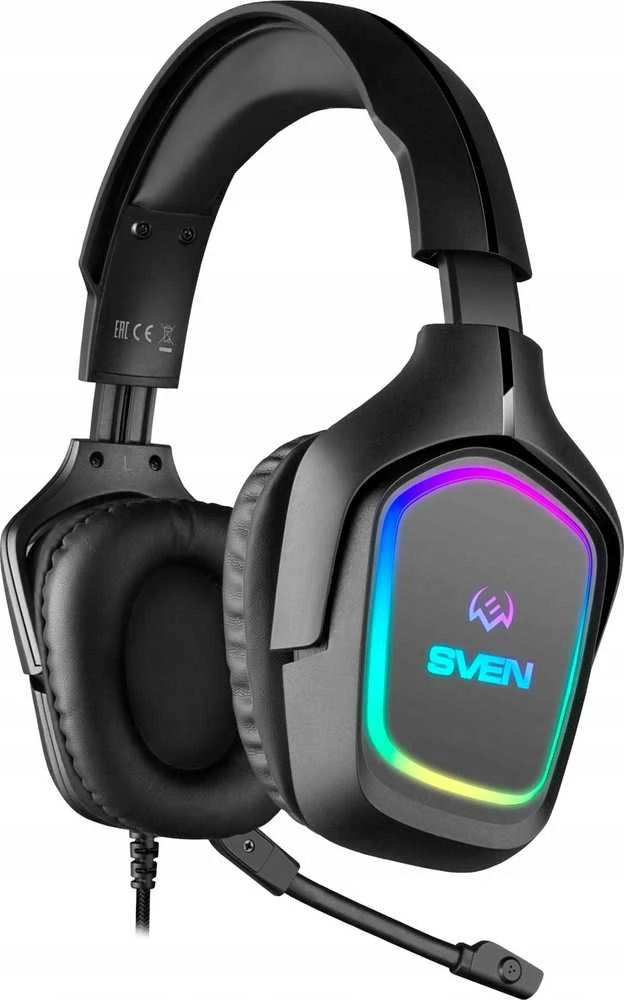 Sven Žaidimų ausinės su mikrofonu AP-U750MV, juodas (USB, RGB)