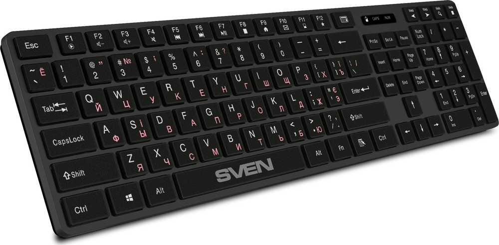 SVEN KB-E5300W graphite belaidė klaviatūra