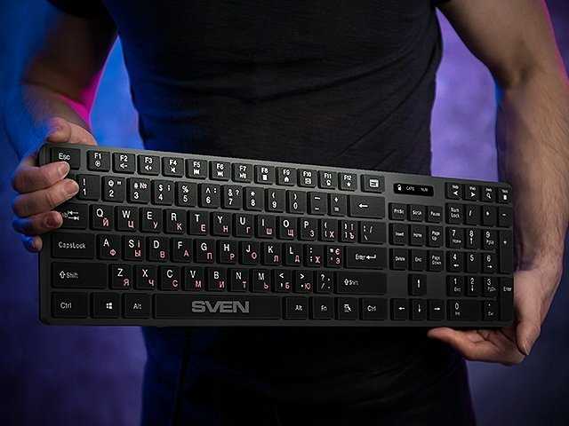 SVEN KB-E5300W graphite belaidė klaviatūra