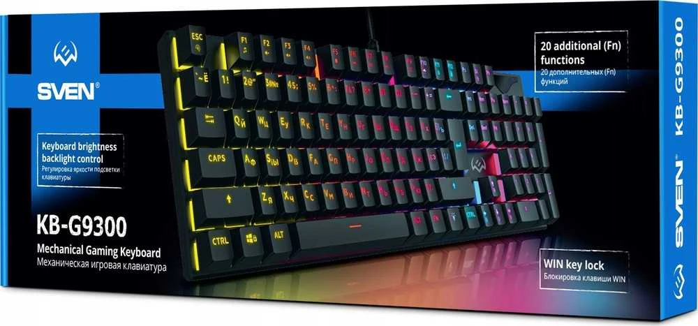 Sven Mechaninė klaviatūra žaidimams KB-G9300 (104 keys, 20 Fn functions)