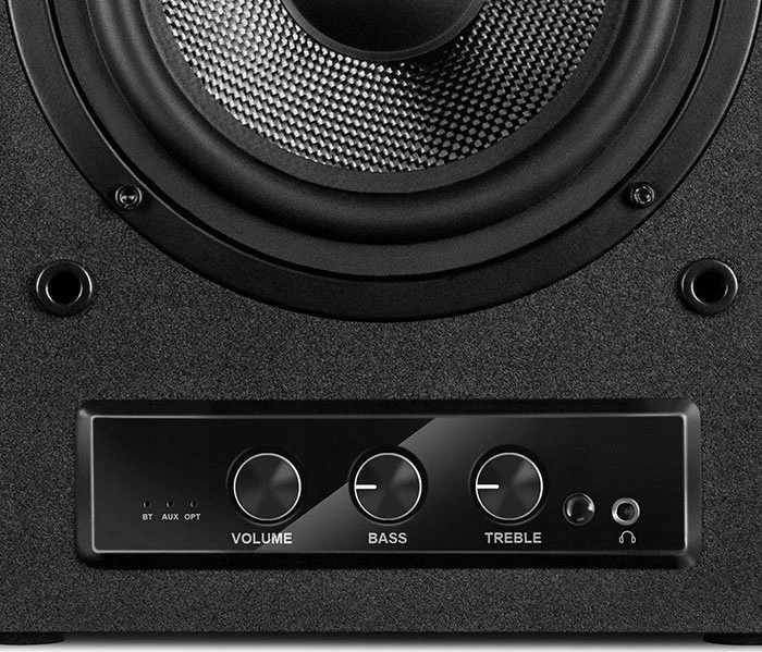 Kompiuterio kolonėlės SVEN MC-30 2x100W; Tembro ir garsumo valdymas priekyje; Skaitmeninis optinis įėjimas; Nuotolinio valdymo pultas; Bluetooth