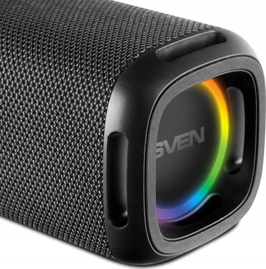 2.0 nešiojama kolonėlė SVEN PS-155, juodas, galia 2x5 W (RMS), TWS, Bluetooth, FM, USB, ličio baterija