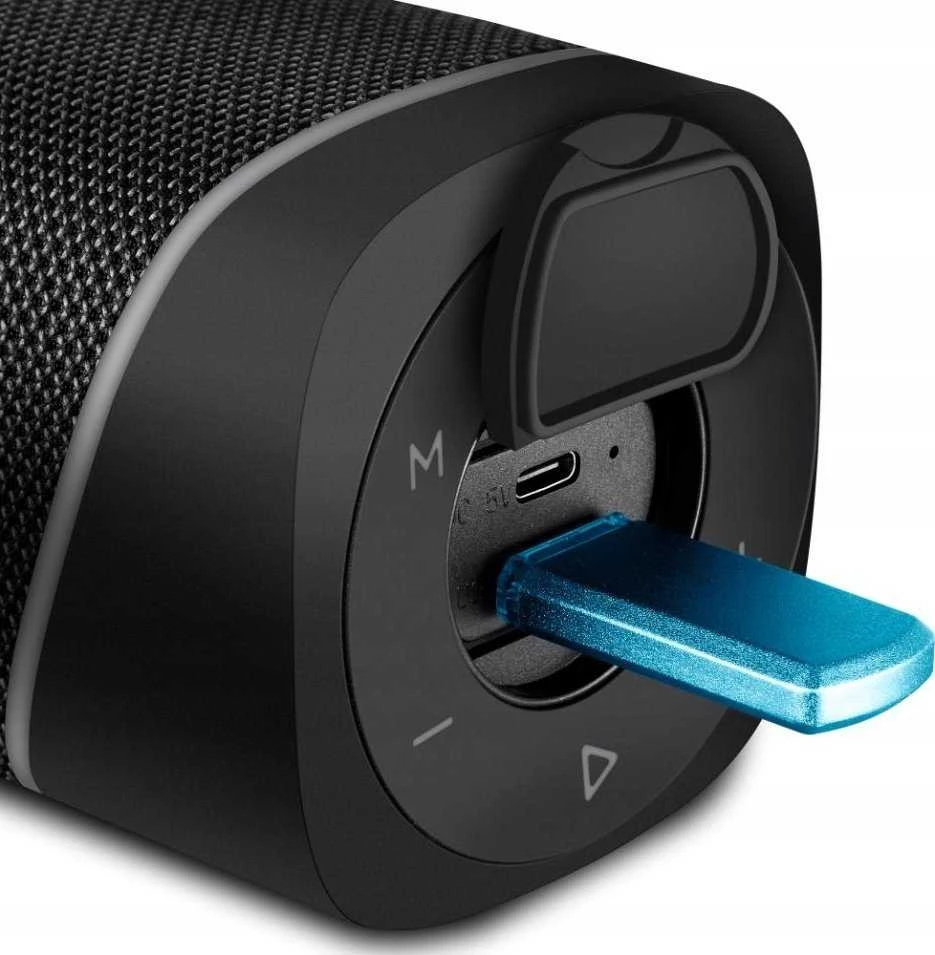 2.0 nešiojama kolonėlė SVEN PS-155, juodas, galia 2x5 W (RMS), TWS, Bluetooth, FM, USB, ličio baterija