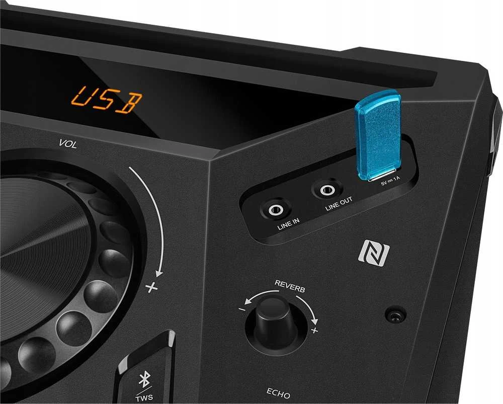 Garsiakalbis SVEN PS-1900, juodas (1000W, TWS, Bluetooth, FM, USB, LED ekranas, kintamoji srovė)