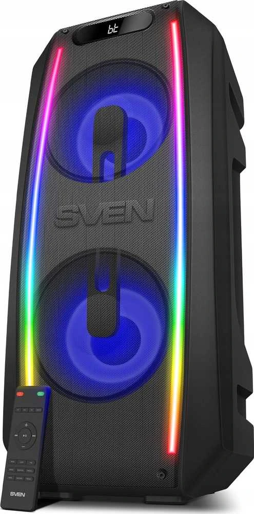 Garsiakalbis SVEN PS-740, juodas (100W, TWS, Bluetooth, FM, USB, Micro SD, LED ekranas, 4400mA*h)