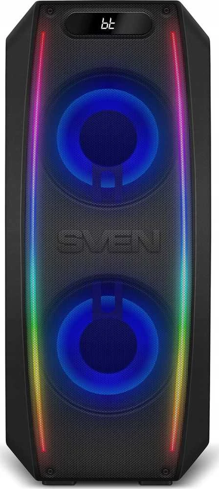 Garsiakalbis SVEN PS-740, juodas (100W, TWS, Bluetooth, FM, USB, Micro SD, LED ekranas, 4400mA*h)