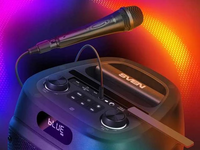 SVEN PS-850 (100 W, TWS, Bluetooth, FM, USB, Micro SD, LED ekranas, 8000 mAh)