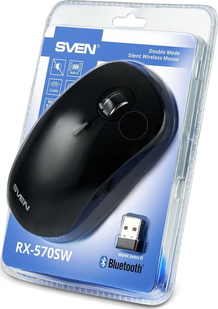 SVEN RX-570SW Juodas pelė