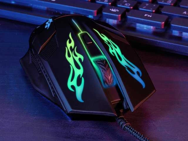 Sven žaidimų pelė RX G720 USB (tyli, 5+1 jungtys, 1200 3200 DPI, „SoftTouch“, foninis apšvietimas)