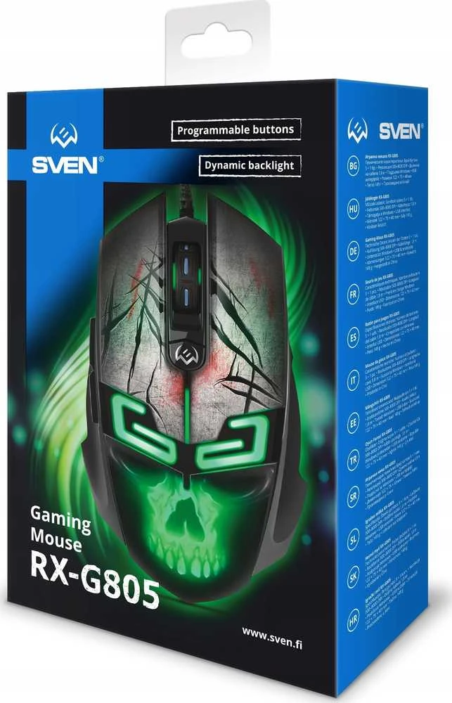 Sven Pelė žaidimams RX G805 (5+1bt. 500 8000 DPI, SW, printed, backlight, gaming gb)