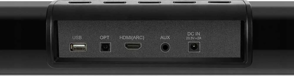 Namų kino sistema Sven garso juosta SB-2200D, juoda (300 W, „DolbyDigital“, „Bluetooth“, HDMI, nuotolinio valdymo pultas, optinis, USB, ekranas, belaidis žemųjų dažnių garsiakalbis)