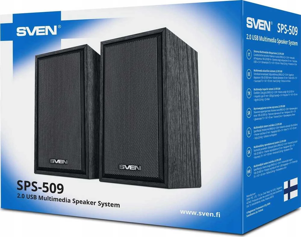 Kompiuterio kolonėlės Garsiakalbiai SVEN SPS-509, juodas (6W, USB maitinimo šaltinis)