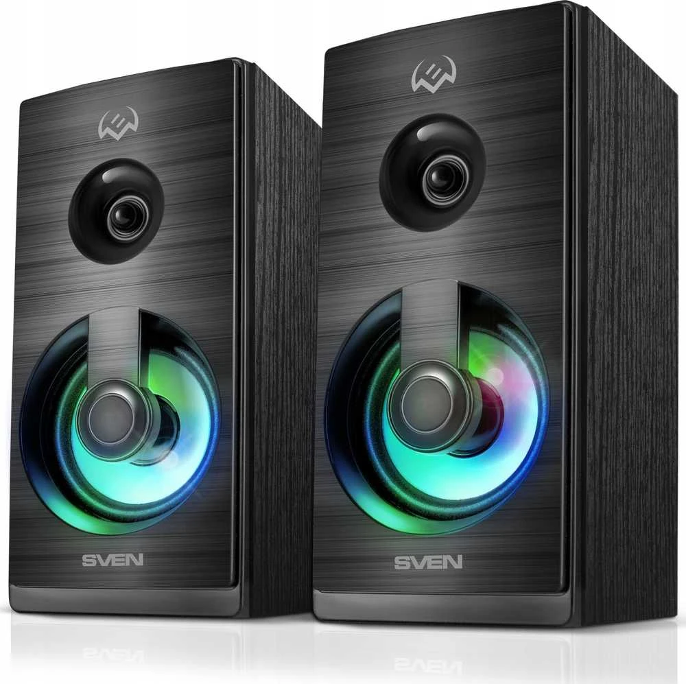 Kompiuterio kolonėlės SVEN SPS-512, juodas, USB, galia 2x3W (RMS), foninis apšvietimas, SV-020156