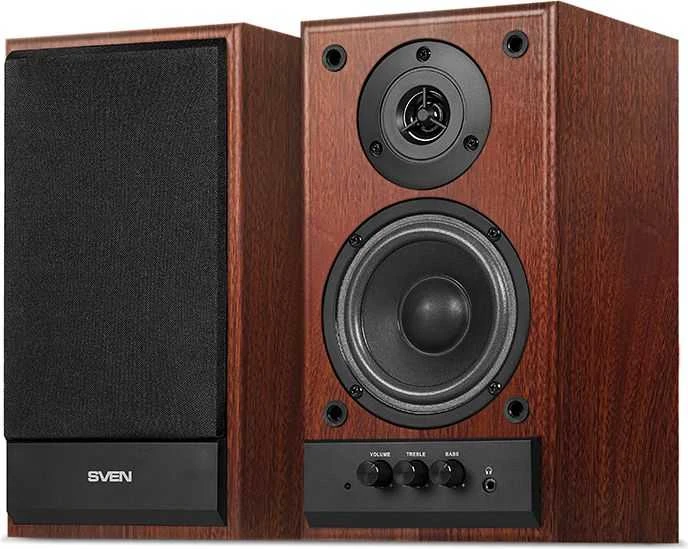Kompiuterio kolonėlės Multimedija – garsiakalbis SVEN SPS-702 (Stereo, 40W, 40Hz-22Hz, Medinis)