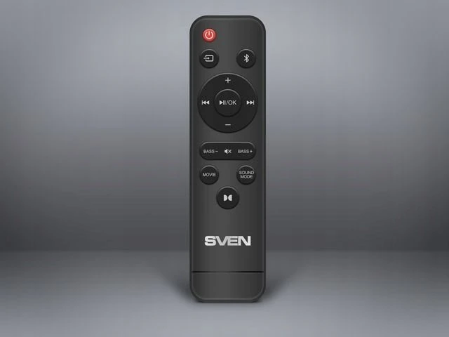 Sven SVEN SB-2700DA garsiakalbis – garso juosta (450 W, „Dolby Atmos“, „Bluetooth“, HDMI, nuotolinio valdymo pultas, optinė įvestis, USB, ekranas, belaidis žemųjų dažnių garsiakalbis)