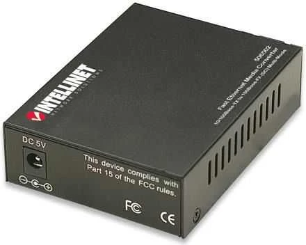 Intellinet 506502 tinklo medijos keitiklis 100 Mbit/ai 1310 nm Keli režimai Juoda