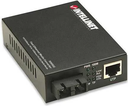 Intellinet 506502 tinklo medijos keitiklis 100 Mbit/ai 1310 nm Keli režimai Juoda