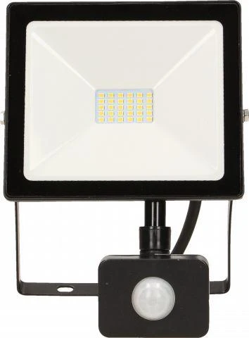 Orno ALLED 20W LED prožektorius su PIR, 1600lm, IP44, 4000K, aliuminis + stiklas