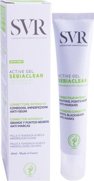 Svr Sebiaclear Active Gel kremas spuoguotai odai 40ml