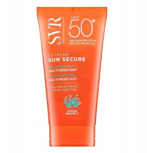 Svr Sun Secure Extreme Ultra Matte Gel SPF 50+ vandeniui atsparus apsauginis gelis veidui nuo saulės, 50 ml
