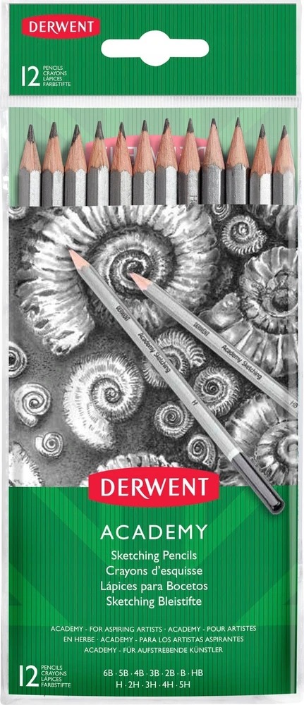 Derwent pieštukų rinkinys 12 vnt. su pakuote