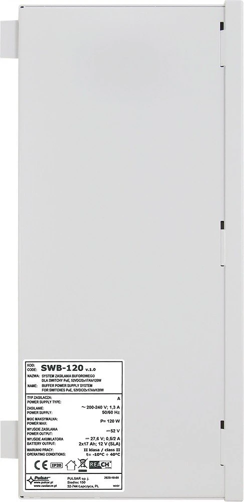 Šakotuvas Pulsar SWB-120 PoE jungiklių maitinimo sistema