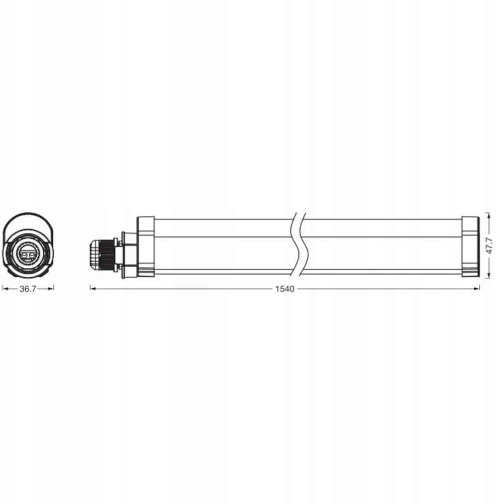Lubinis šviestuvas Osram ŠVIEST DRĖG ATS EXTRUSION 150CM 50W840
