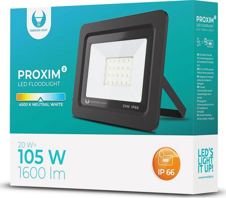 TelForceone Prožektorius LED PROXIM II 20W |4500K| IP66 Forever Light