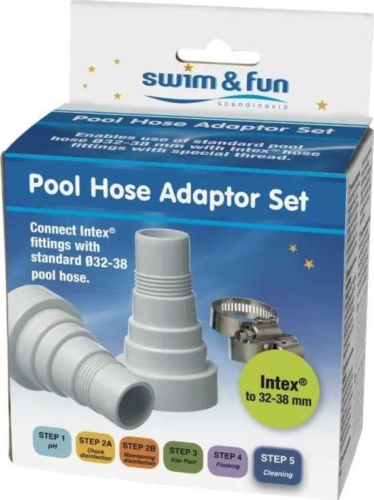 Swim & Fun Slange adaptersæt som passer til Intex