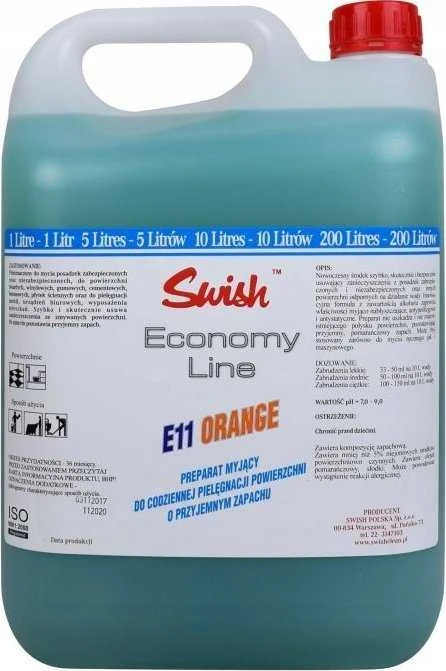 Swish E11 5L - E11 Oranžinis 5L preparatas kasdienei paviršiaus priežiūrai