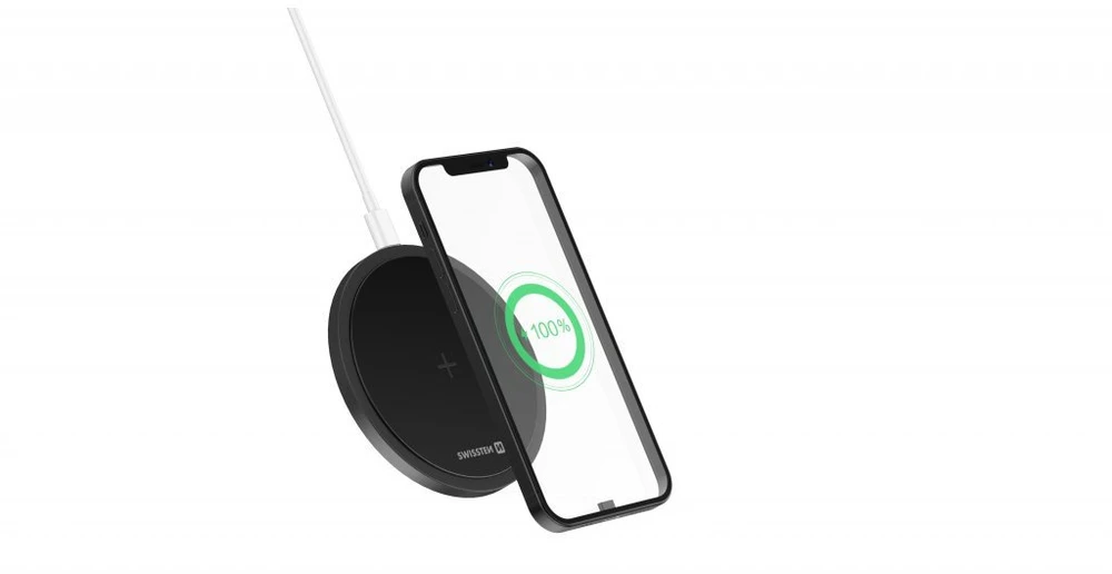 Swissten 15W belaidis įkroviklis su USB-C 1,5 m laidu