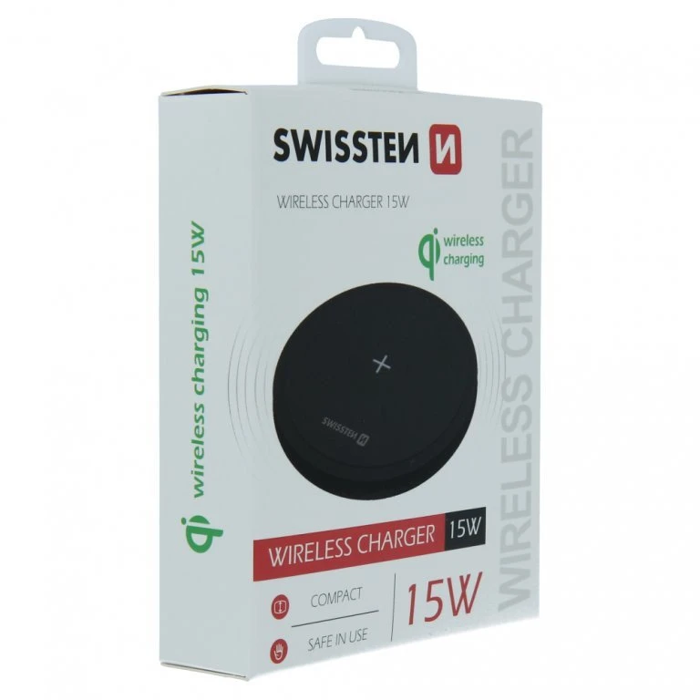 Swissten 15W belaidis įkroviklis su USB-C 1,5 m laidu