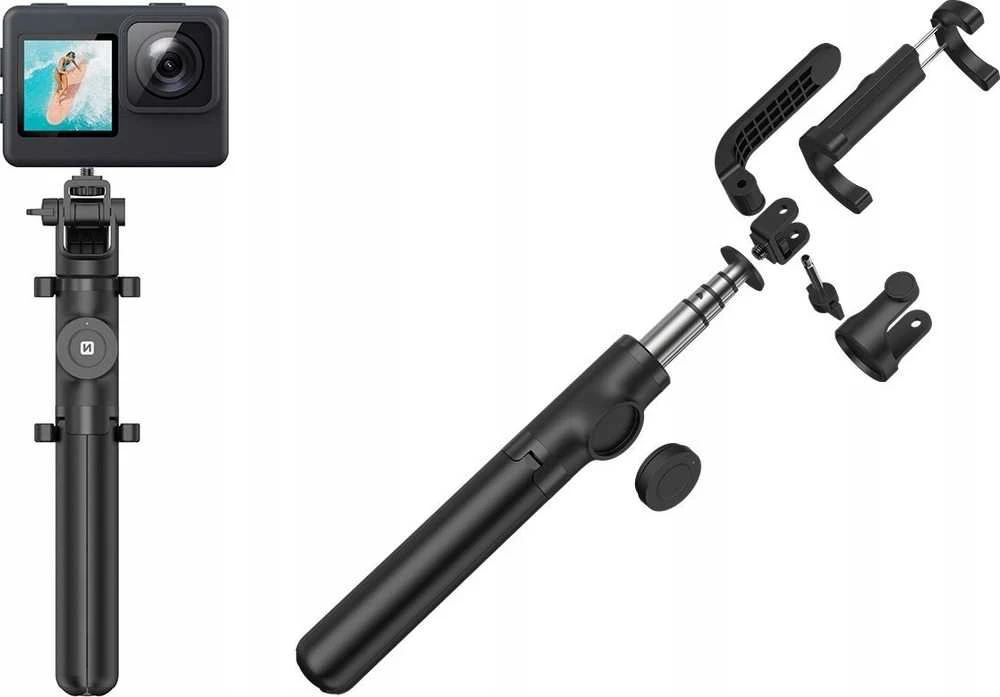Swissten „Bluetooth“ „selfie Stick“ aliuminio trikojis Pro