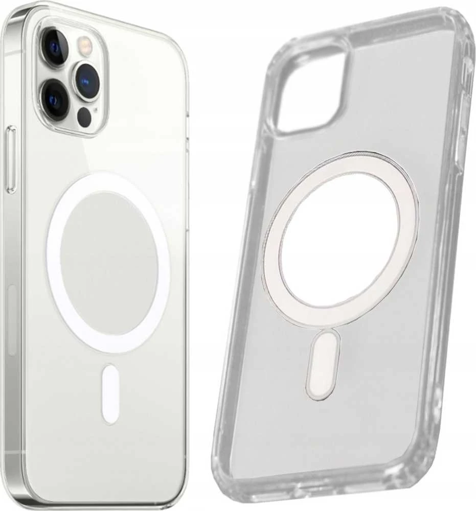 Dėklas Swissten Clear Jelly MagStick Apple iPhone 12 / 12 Pro skaidrus