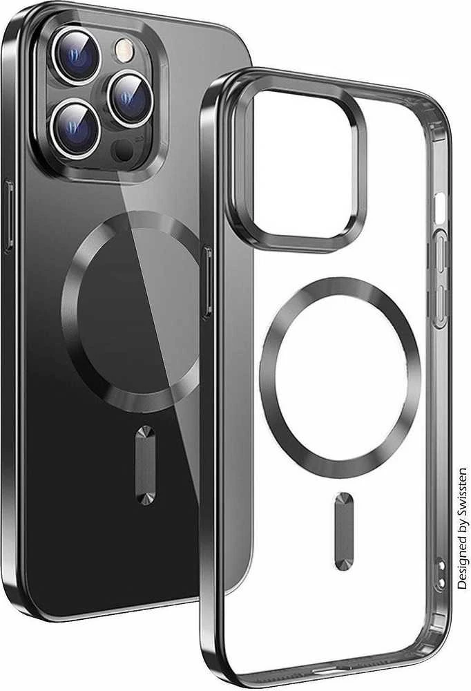 Swissten Clear Jelly Magstick metalinis dėklas, skirtas Apple iPhone 16 Plus