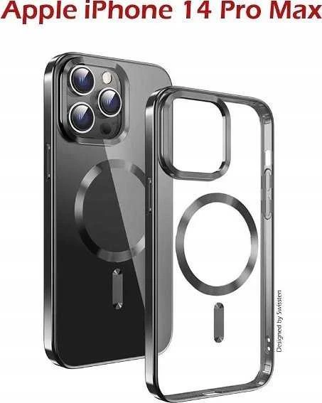 Swissten Clear Jelly Magstick metalinis dėklas, skirtas Apple iPhone 14 Pro Max