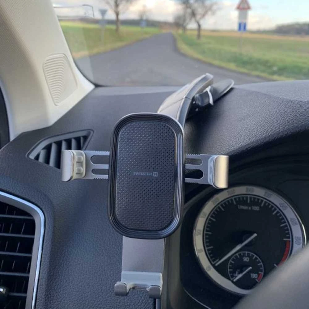 Swissten S-GRIP G1-R1 Metal Age Gravity 360 universalus automobilio skydelio laikiklis įrenginiui