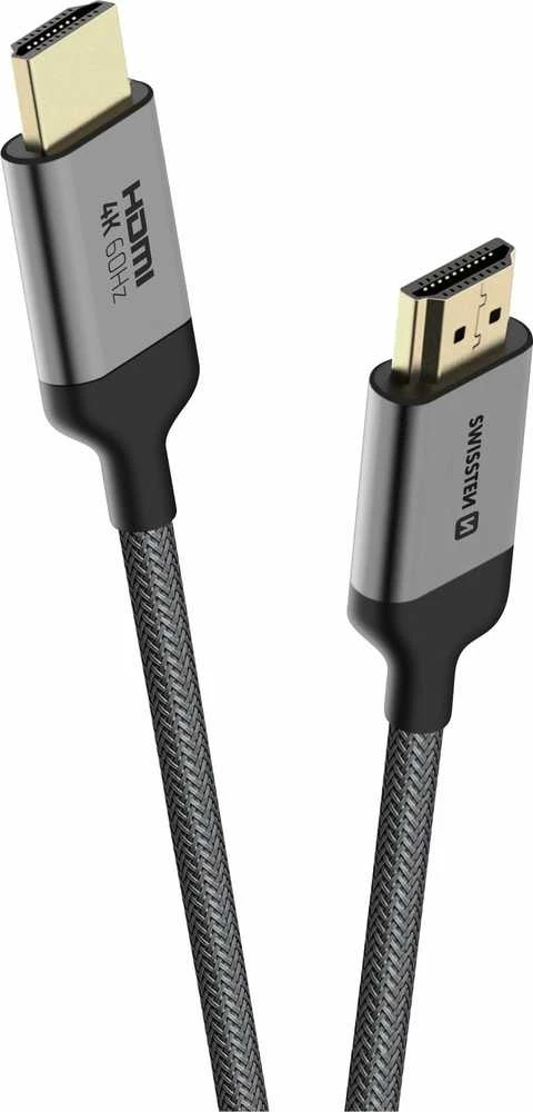 Swissten HDMI laidas su metaliniais antgaliais