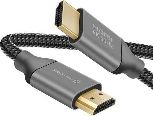 Swissten HDMI laidas su paauksuotomis jungtimis