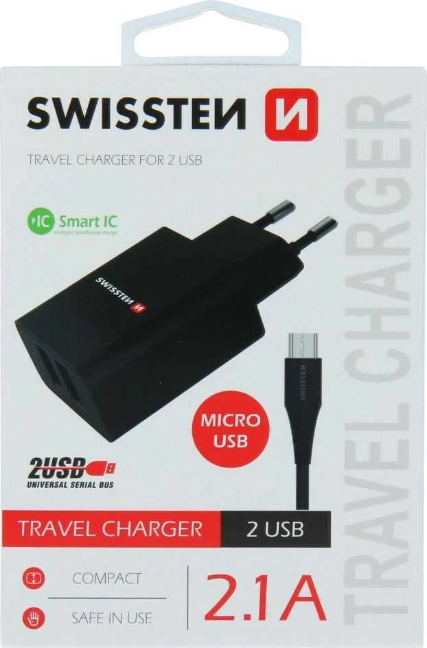 Swissten įkroviklis 2x USB-A 2.1 A (22052000)