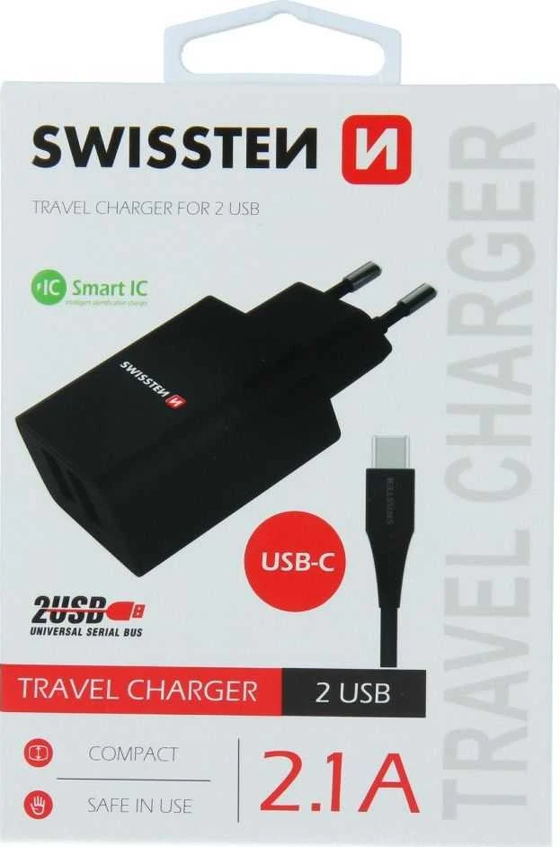 Swissten įkroviklis 2x USB-A 2.1 A (22054000)