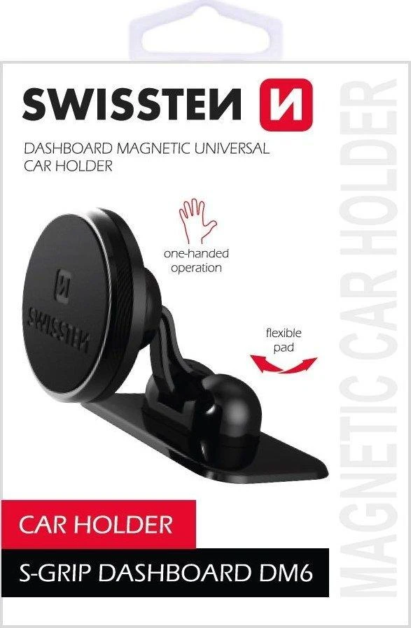 Swissten S-Grip DM6 universalus automobilio skydelio laikiklis su magnetu įrenginiams